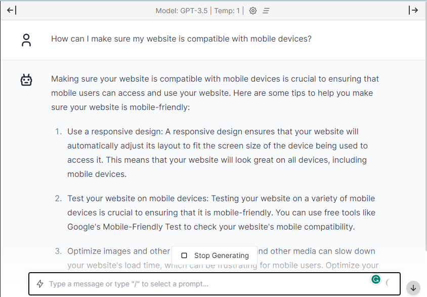 Compatible Mobile Devices- ChatGPT Prompts for SEO