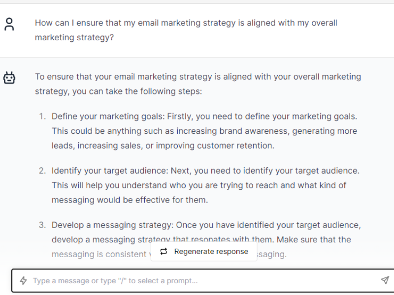 Effective email marketing strategy ChatGPT Prompt