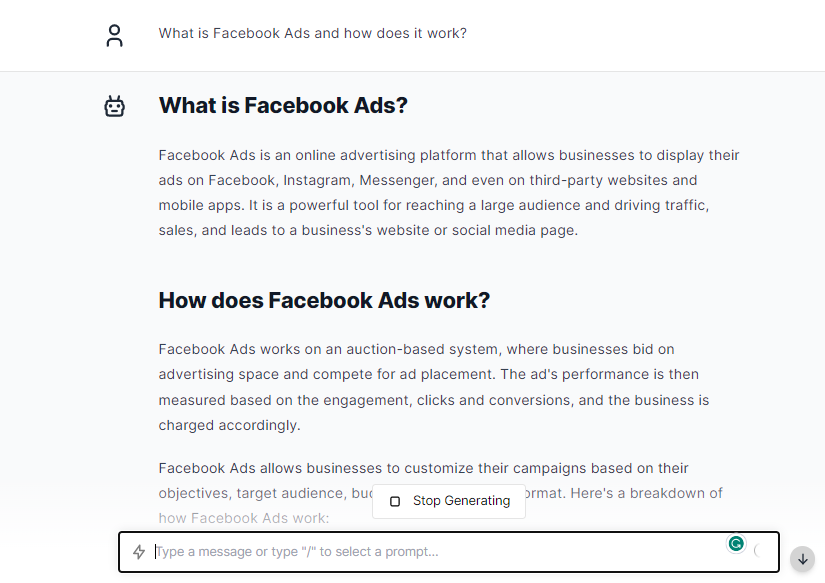 Facebook Ads and Works - ChatGPT Prompts for Facebook Ads