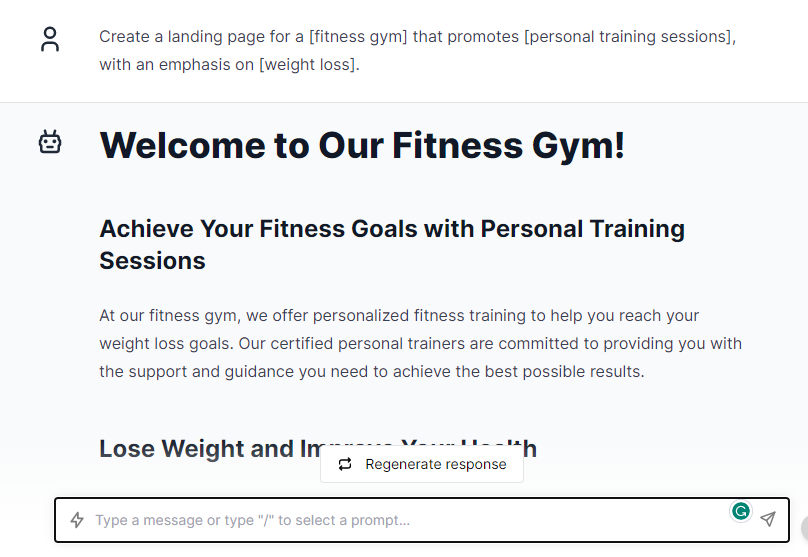 Fitness Gym - ChatGPT Prompts for Google Ads