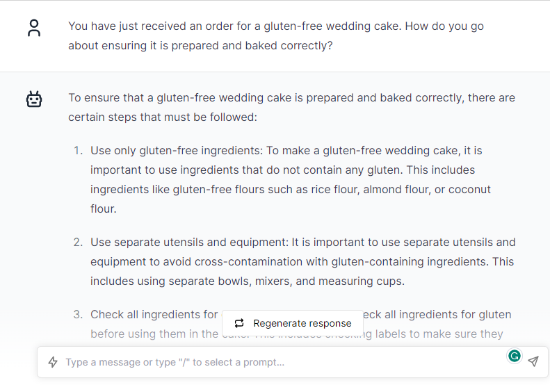 Gluten Free Cake - ChatGPT Prompts for Bakers