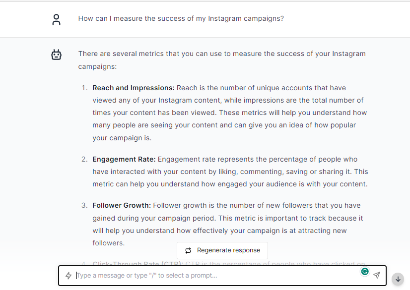 Measure the Success of Instagram Campaigns - ChatGPT Prompts for Instagram