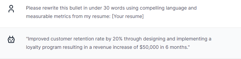 Optimizing Your Resume Bullets - ChatGPT Prompts for resume writing