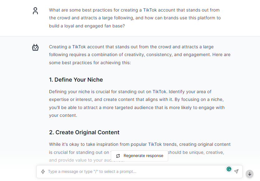 TikTok Account that Stands Out - ChatGPT Prompts For TikTok