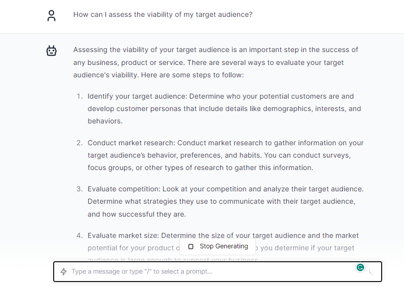Viability Of My Target Audience -Chatgpt Prompts For Sales