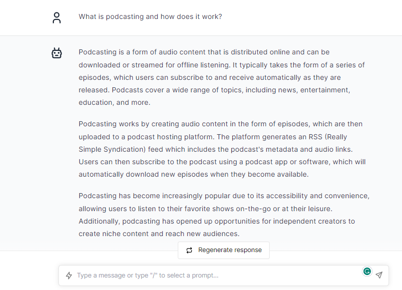 What is podcasting and how does it work - ChatGPT Prompts for Podcasting