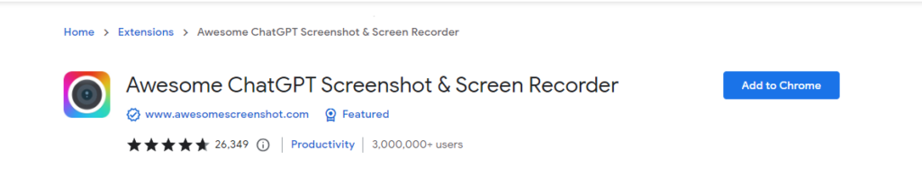 Awesome ChatGPT Screenshot & Screen Recorder