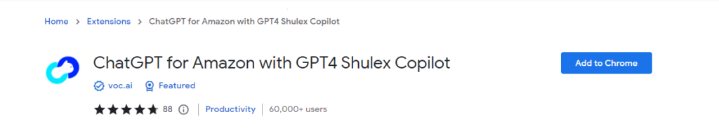 ChatGPT for Amazon with GPT4 Shulex Copilot