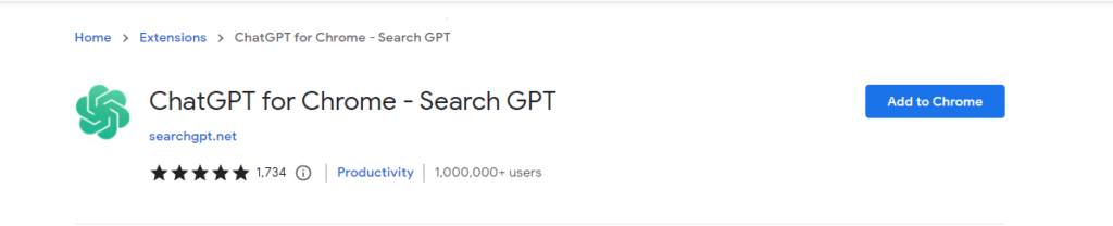 ChatGPT for Chrome - Search GPT