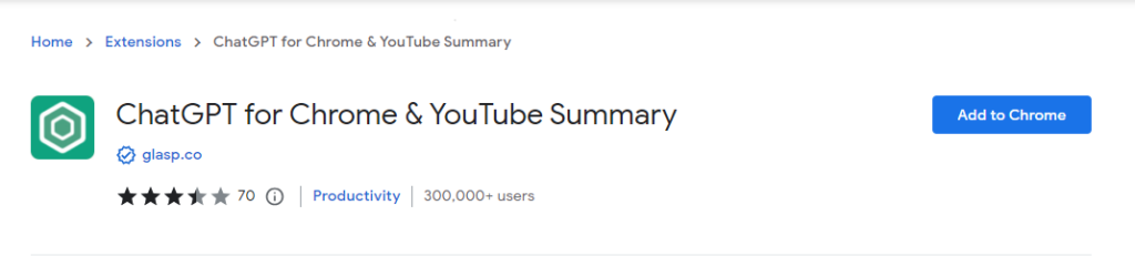 ChatGPT for Chrome & YouTube Summary