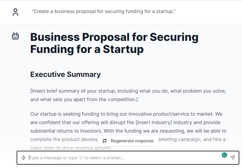 Create a Business Proposal for Securing Funding for a Startup - Best ChatGPT Prompts for Business