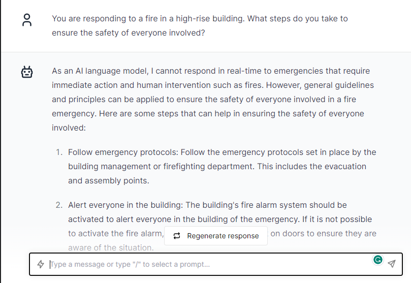 Fire On Building What Steps Do You Take Safe Everyone Life - ChatGPT Prompts for Firefighters