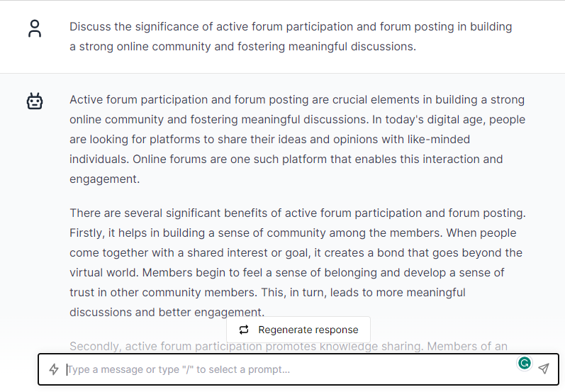Significance Of Forums Posting - ChatGPT Prompts for Off-Page Seo