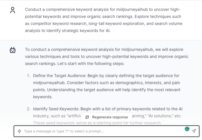 Conduct a Comprehensive Keyword Analysis - Chatgpt Prompts