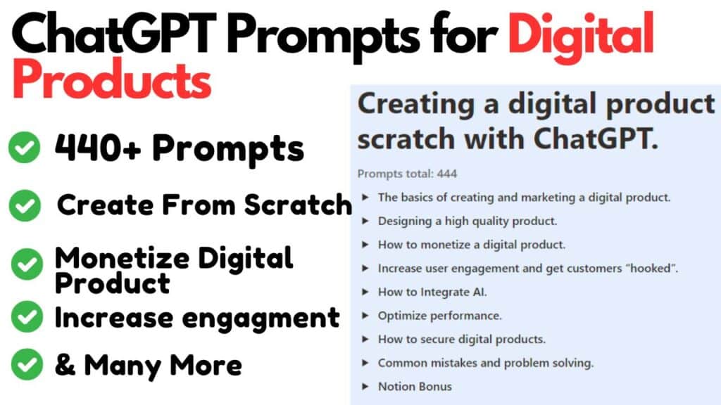 ChatGPT Prompts for Digital Products