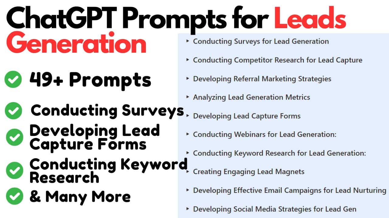 49+ Best ChatGPT Prompts for Leads Generation in 2024 (Bo... - Chat GPT ...