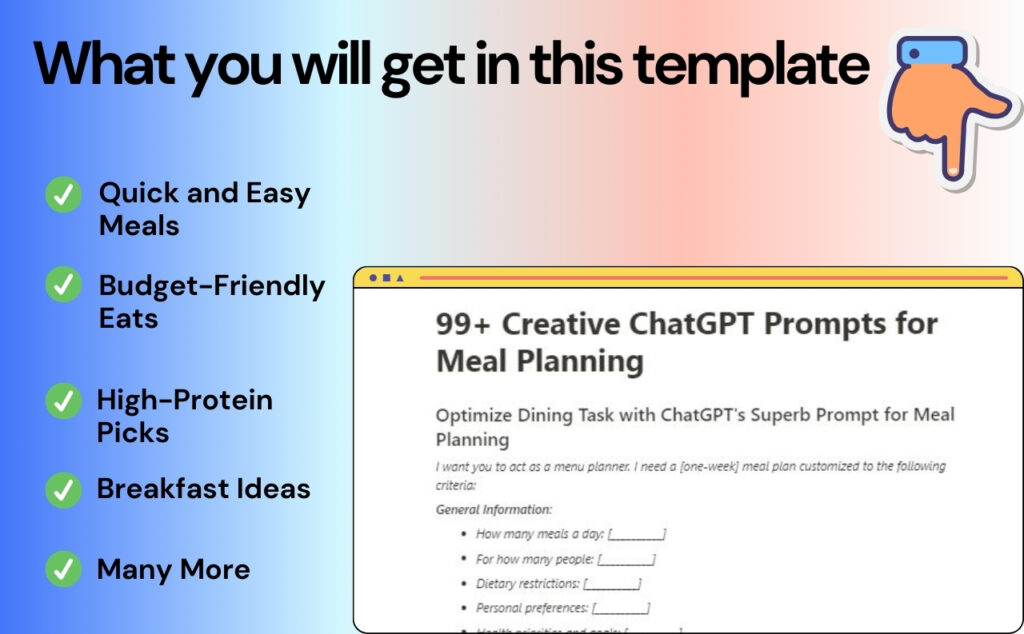 ChatGPT Prompts for Meal Planning