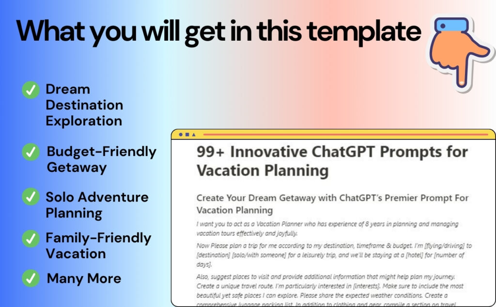 ChatGPT Prompts for Vacation Planning
