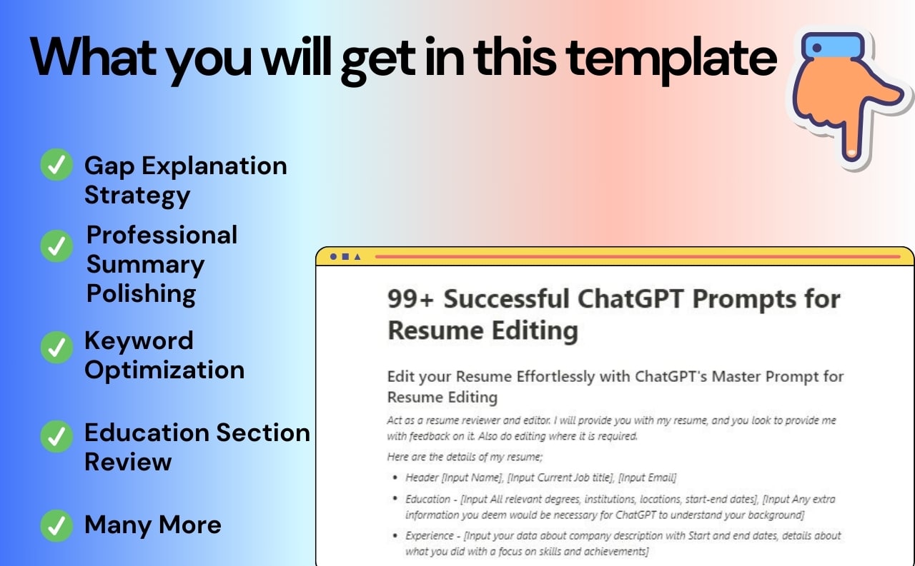 99+ Successful ChatGPT Prompts for Resume Editing for Career Excellence