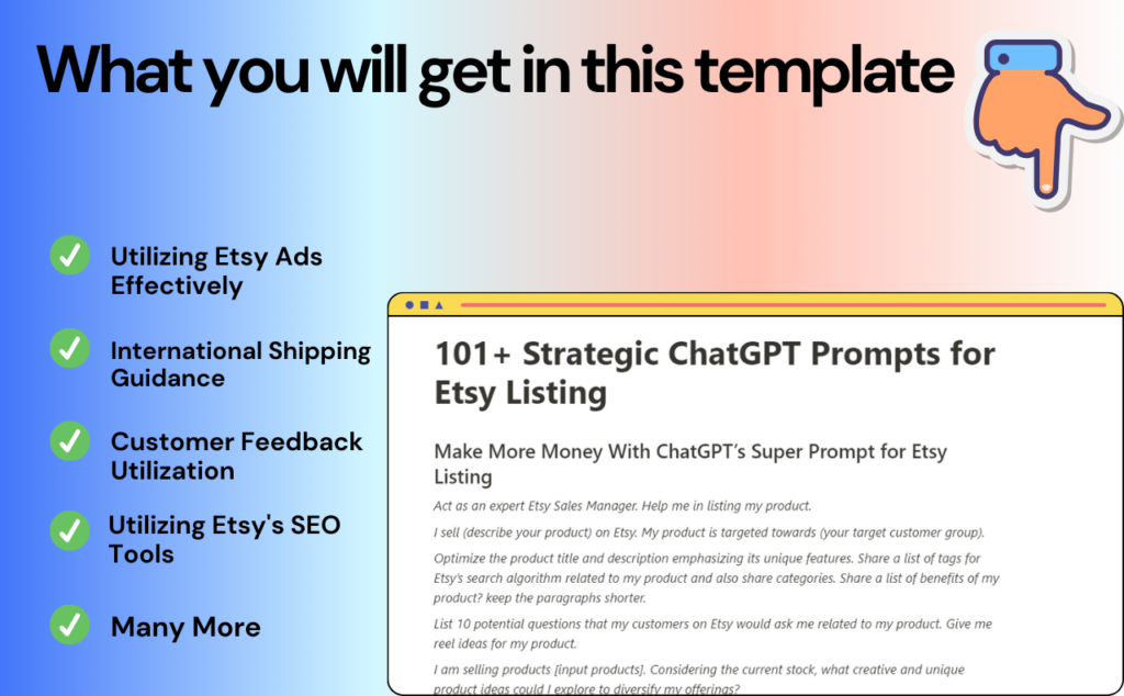 ChatGPT Prompts for Etsy Listing