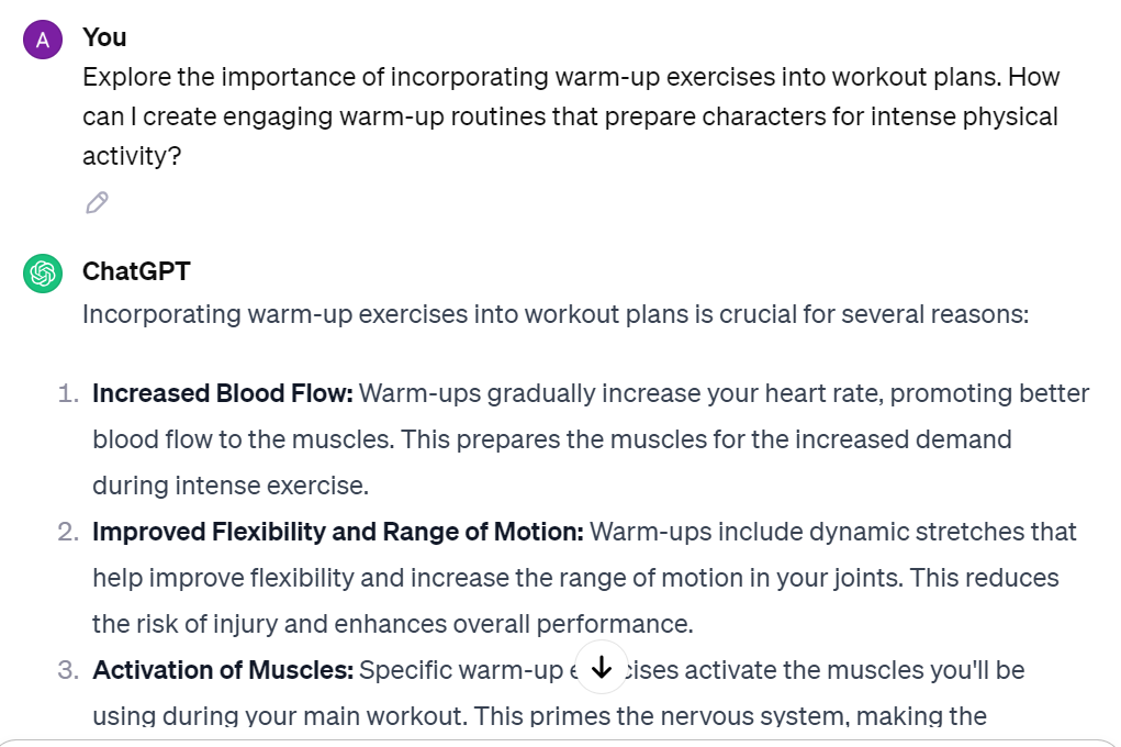 ChatGPT Prompts for Workout Plans