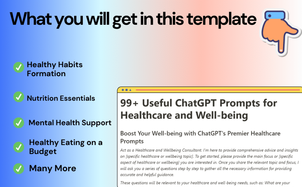 ChatGPT Prompts for Healthcare and Well-being