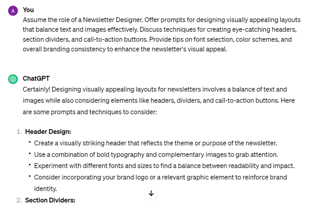ChatGPT Prompts for NewsLetters