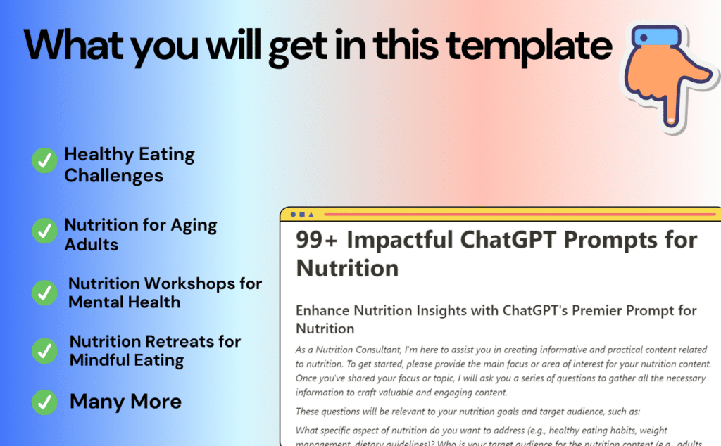 ChatGPT Prompts for Nutrition
