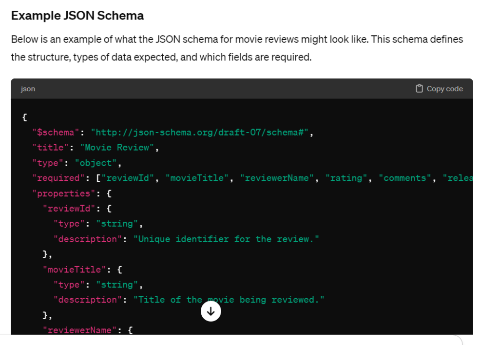 ChatGPT Prompts for Schema Analysis