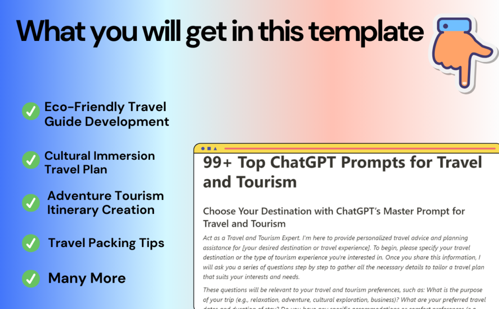 ChatGPT Prompts for Travel and Tourism