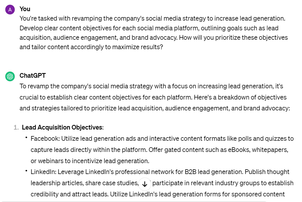ChatGPT Prompts for Developing Content Strategy