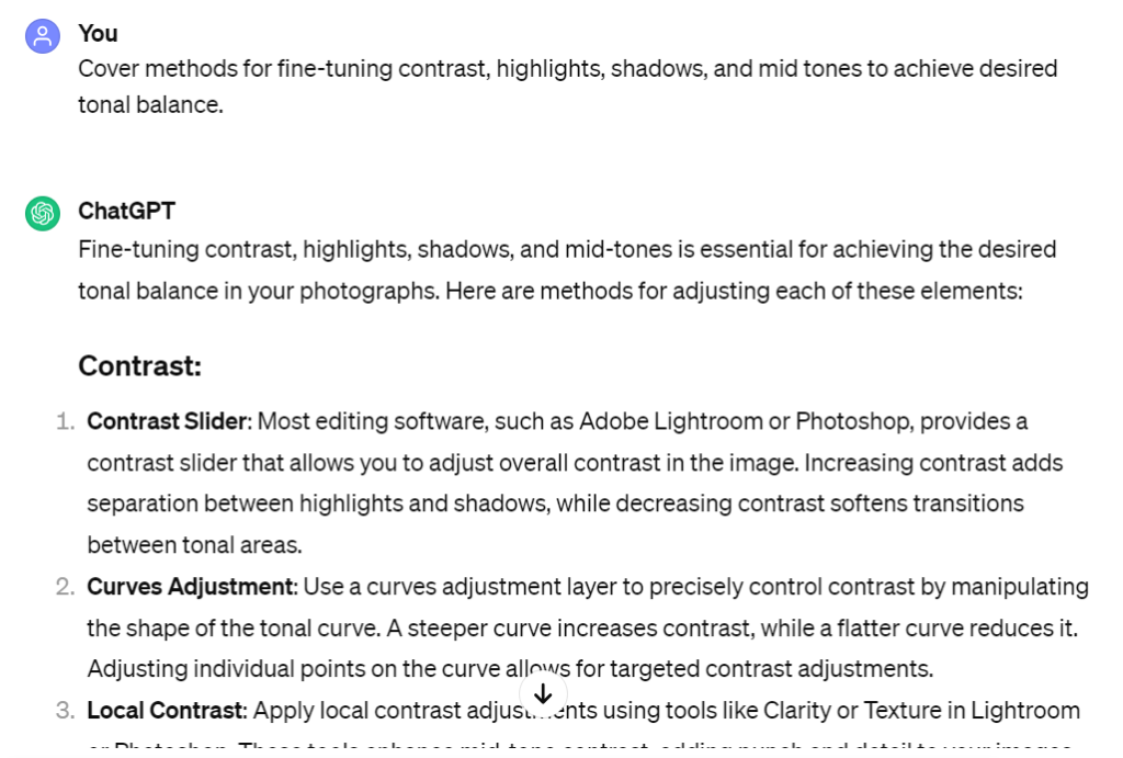 ChatGPT Prompts for Photographers