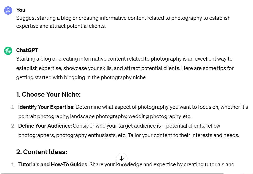 ChatGPT Prompts for Photographers