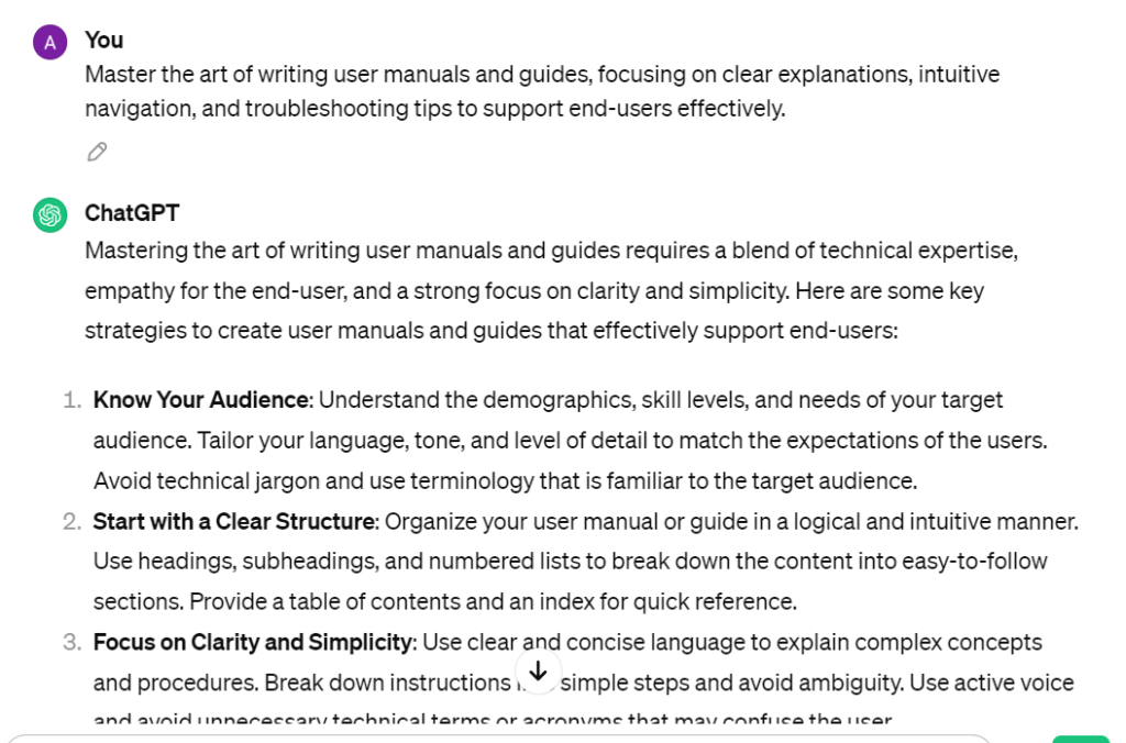 ChatGPT Prompts for Technical Writing