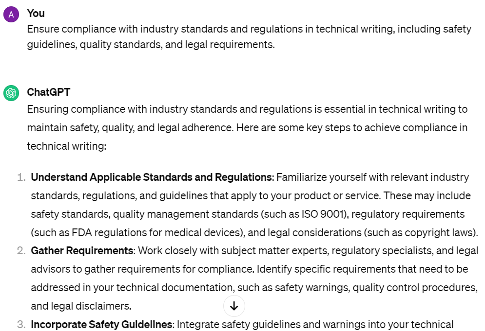 ChatGPT Prompts for Technical Writing