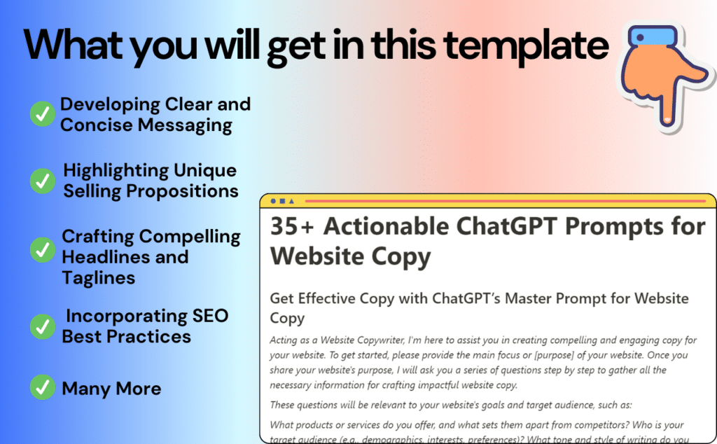 ChatGPT Prompts for Website Copy