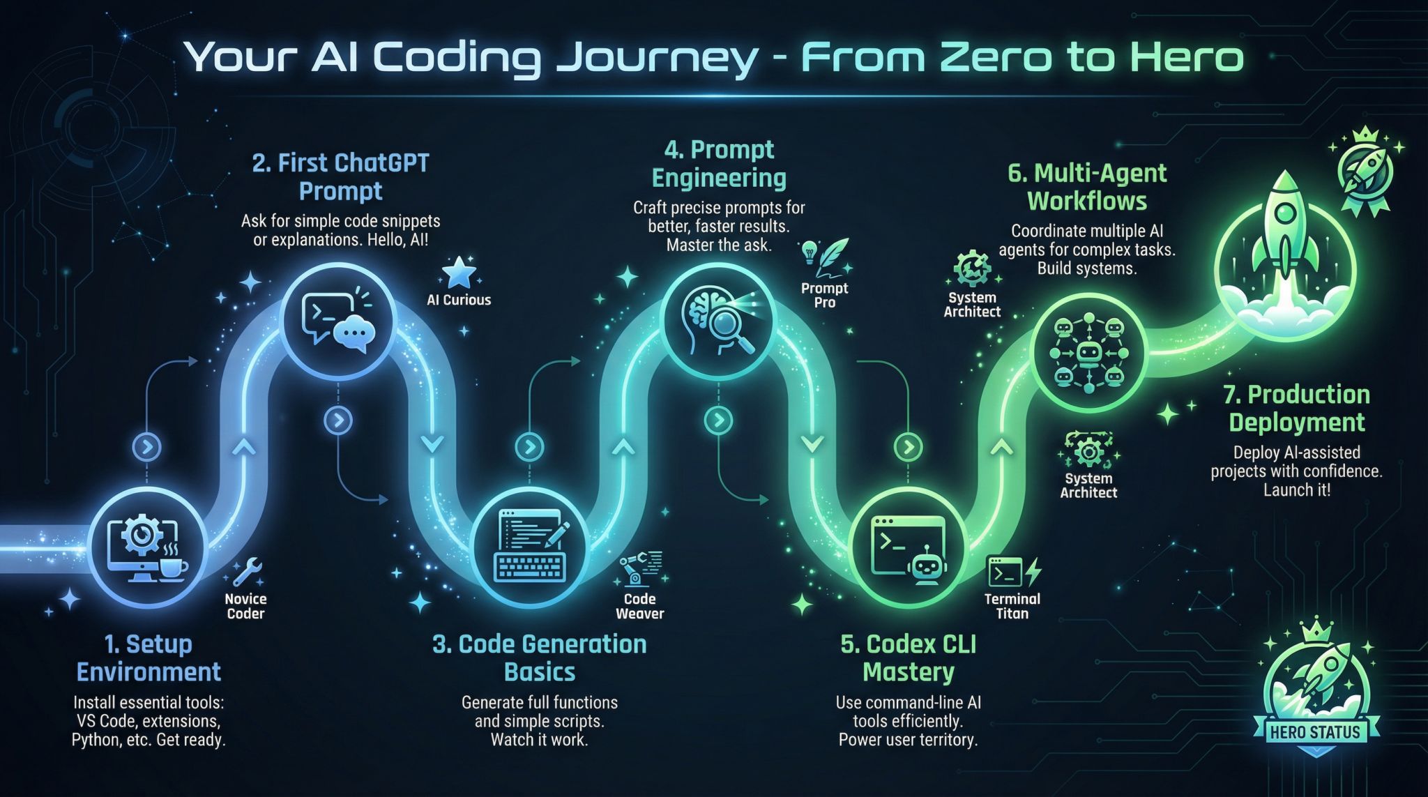 AI Coding Journey - From Zero to Hero roadmap