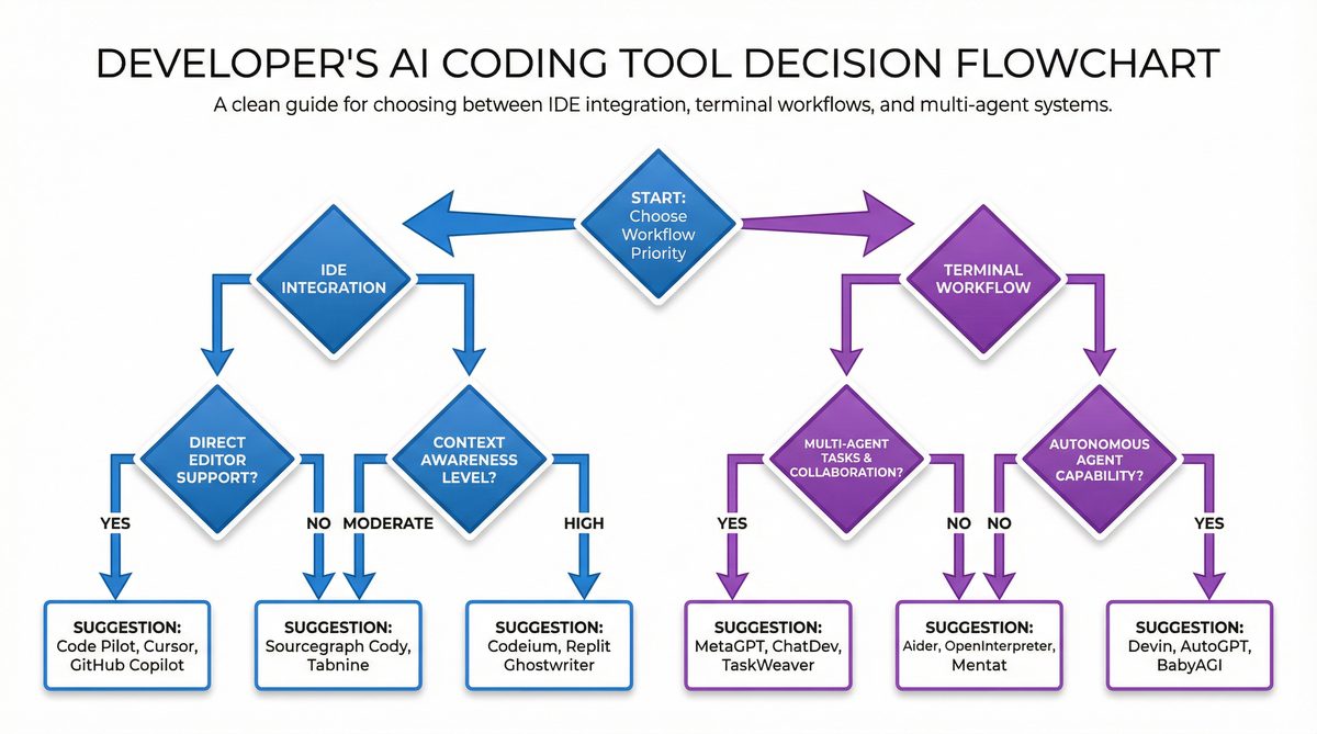 AI Coding Tool Decision Flowchart