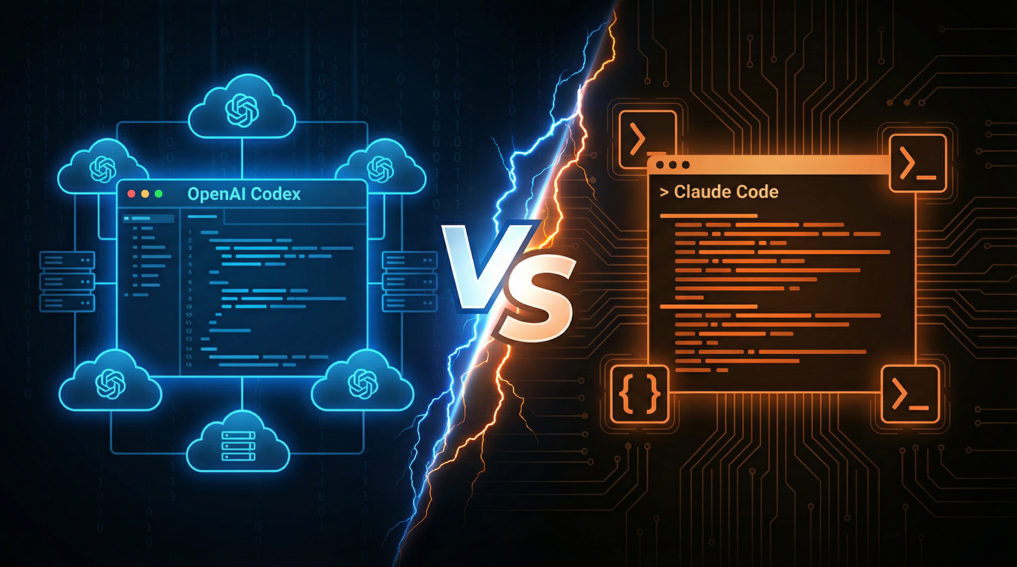 Claude Code vs Codex Comparison - Header