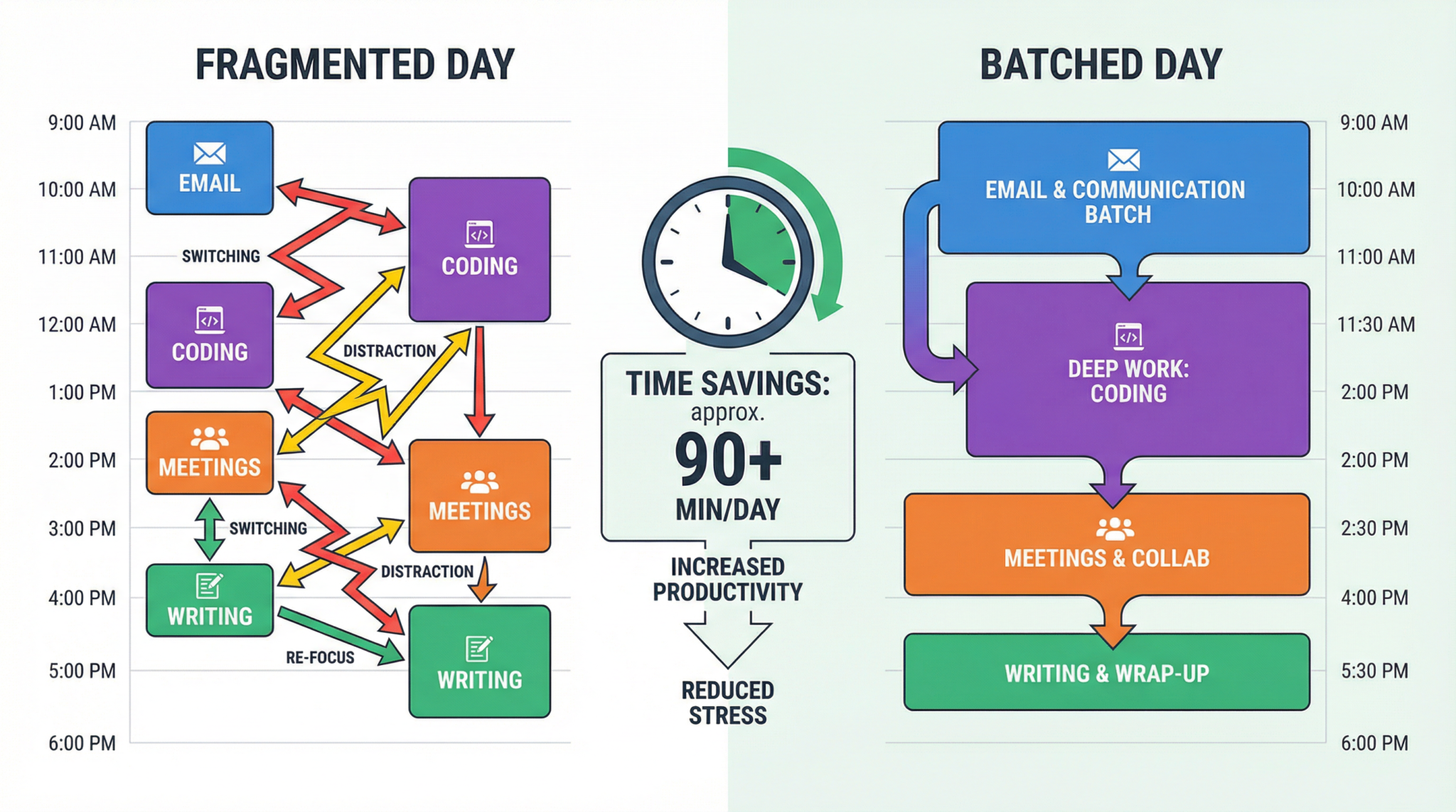 Batch Processing with AI: How to Stop Context Switching and Double Your Output Using ChatGPT - Section Illustration