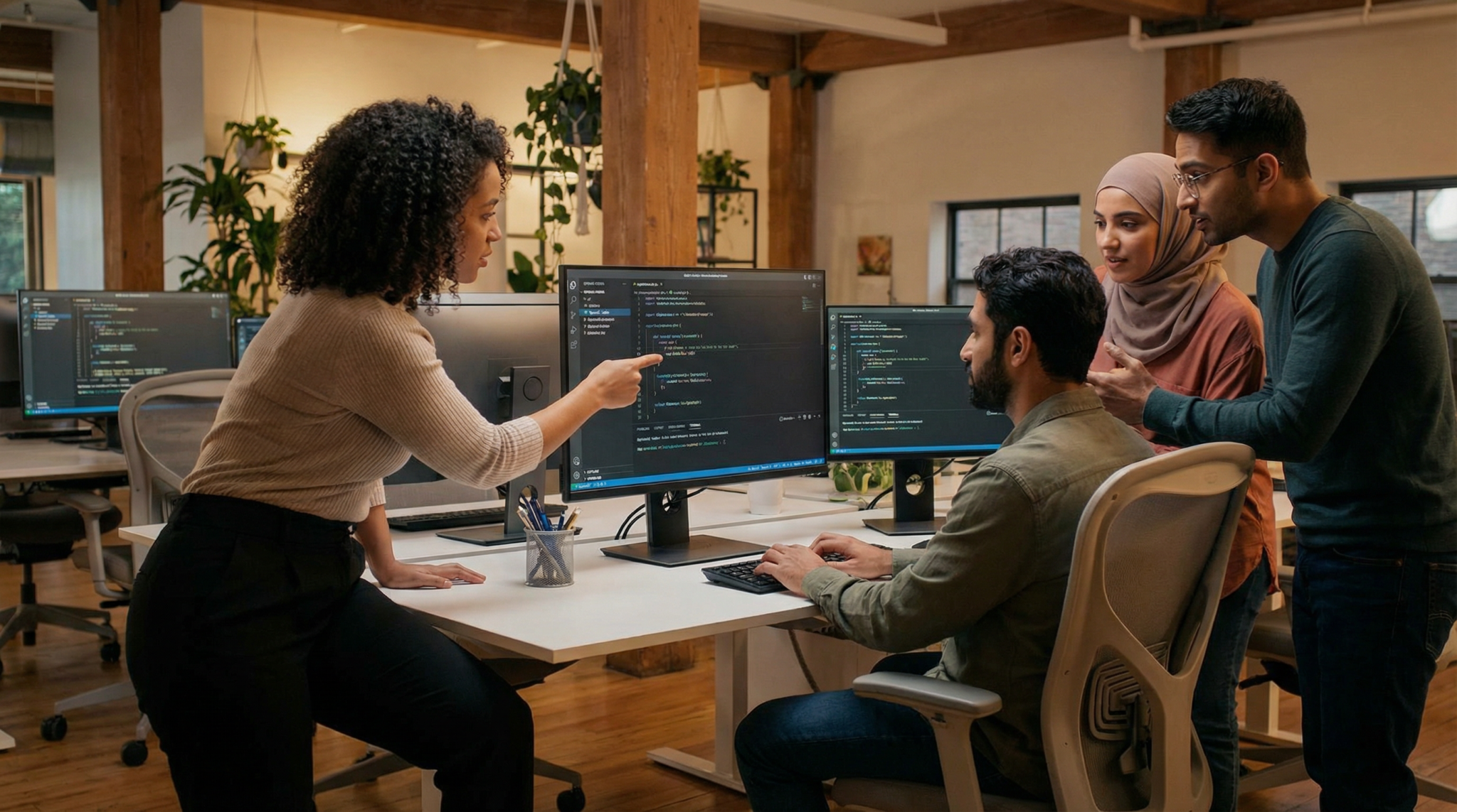 Development team using OpenAI Codex for collaborative coding