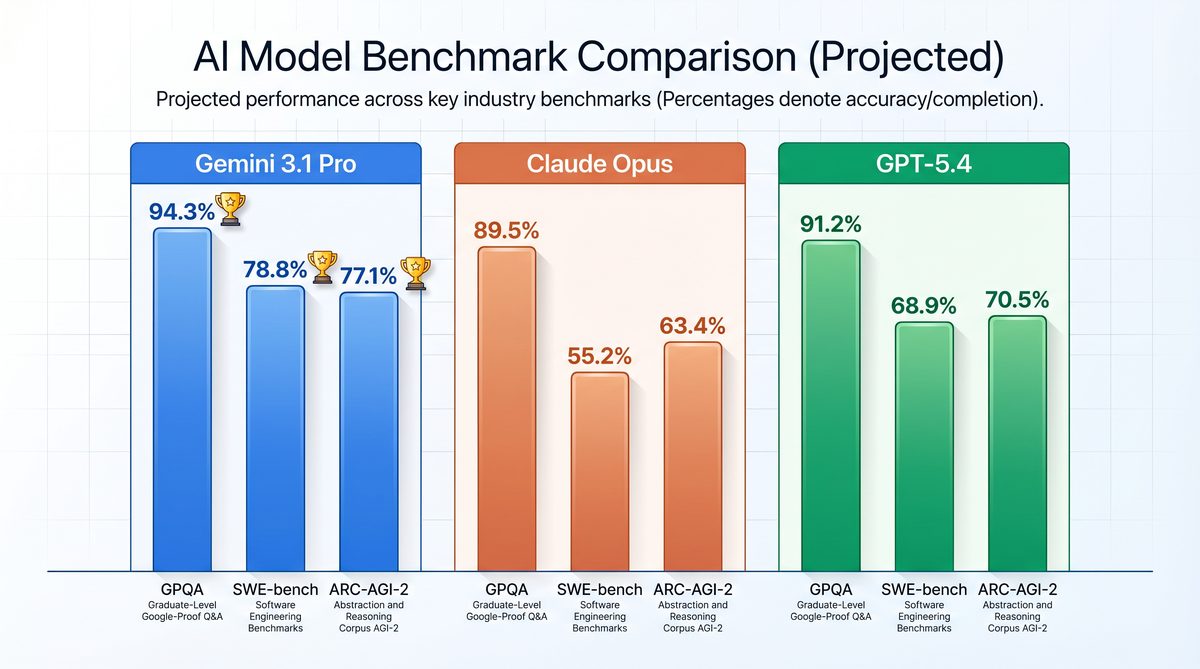 Gemini 3.1 Pro Benchmark Comparison