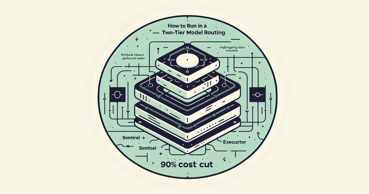 How to Run a Two-Tier Model Routing Stack (Sentinel + Executor) for 90% Cost Cut illustration 1