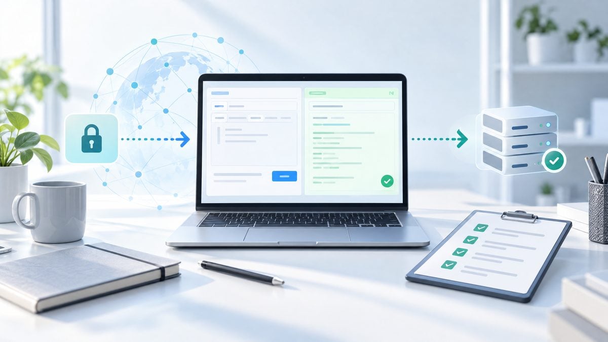 API connectivity testing workflow at a developer workstation