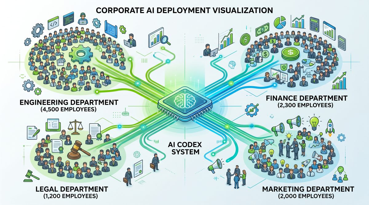 Corporate AI deployment across engineering legal finance and marketing