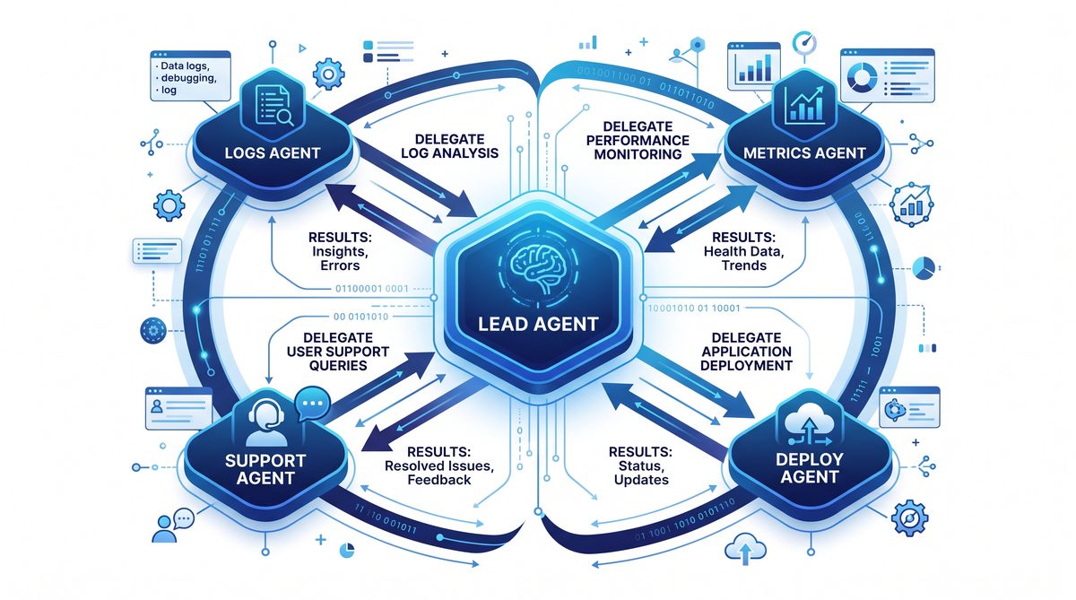 Multi-agent orchestration with lead and specialist agents