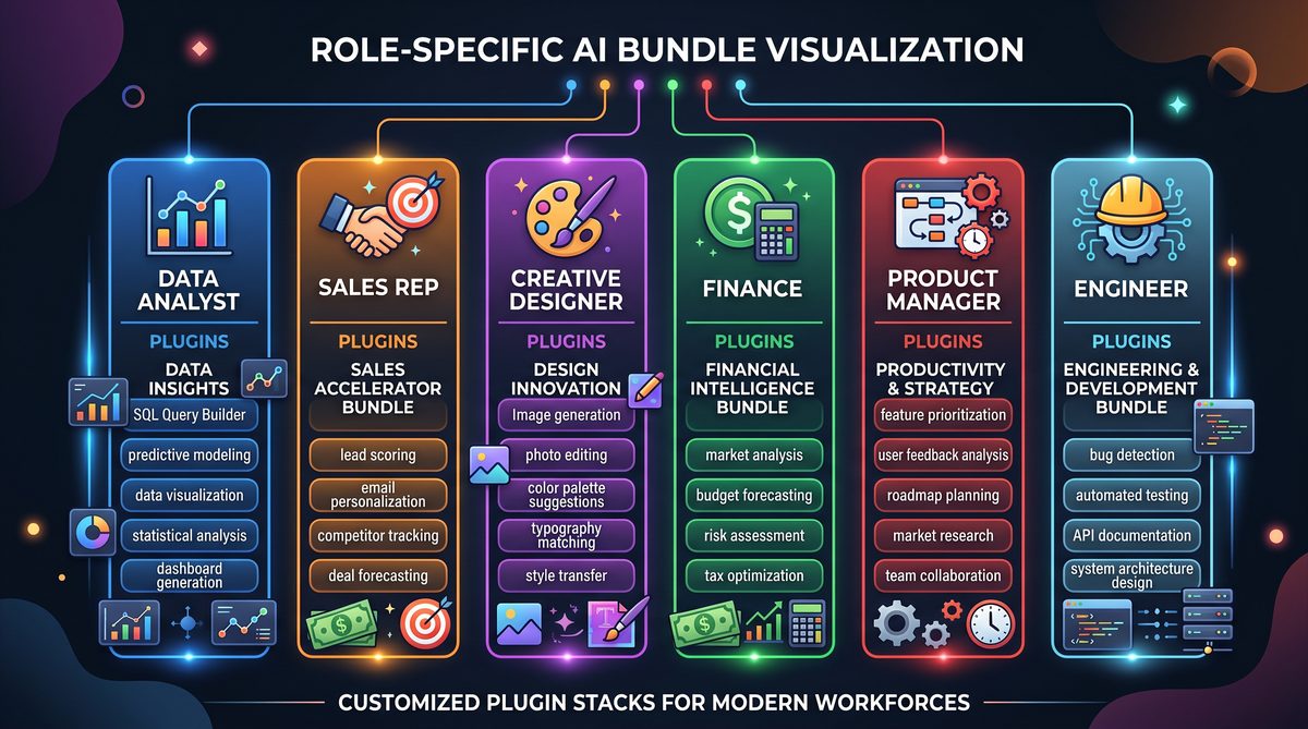 Codex Plugins and the 90+ Integration Ecosystem: How Role-Specific AI Bundles Are Transforming Data Analytics, Sales, Creative Production, and Finance Workflows - Section Illustration
