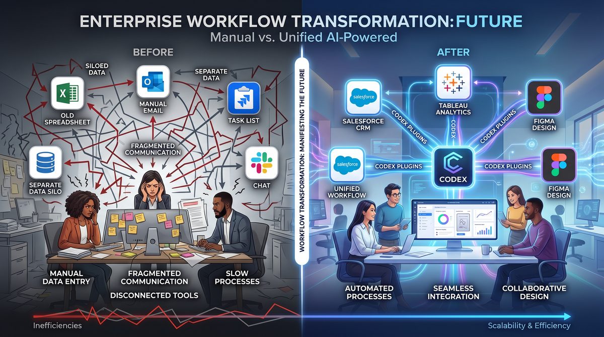 Codex Plugins and the 90+ Integration Ecosystem: How Role-Specific AI Bundles Are Transforming Data Analytics, Sales, Creative Production, and Finance Workflows - Section Illustration