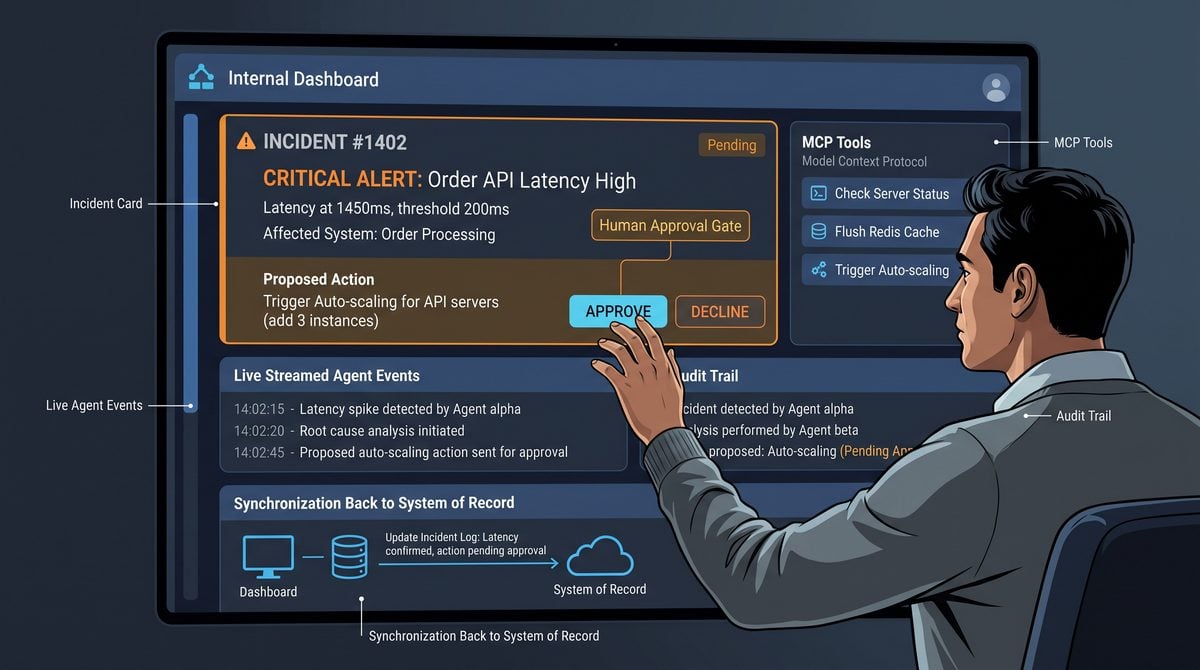 How to Embed Codex in an Internal Operations Dashboard with App-Server, MCP Tools, Streaming, and Human Approvals