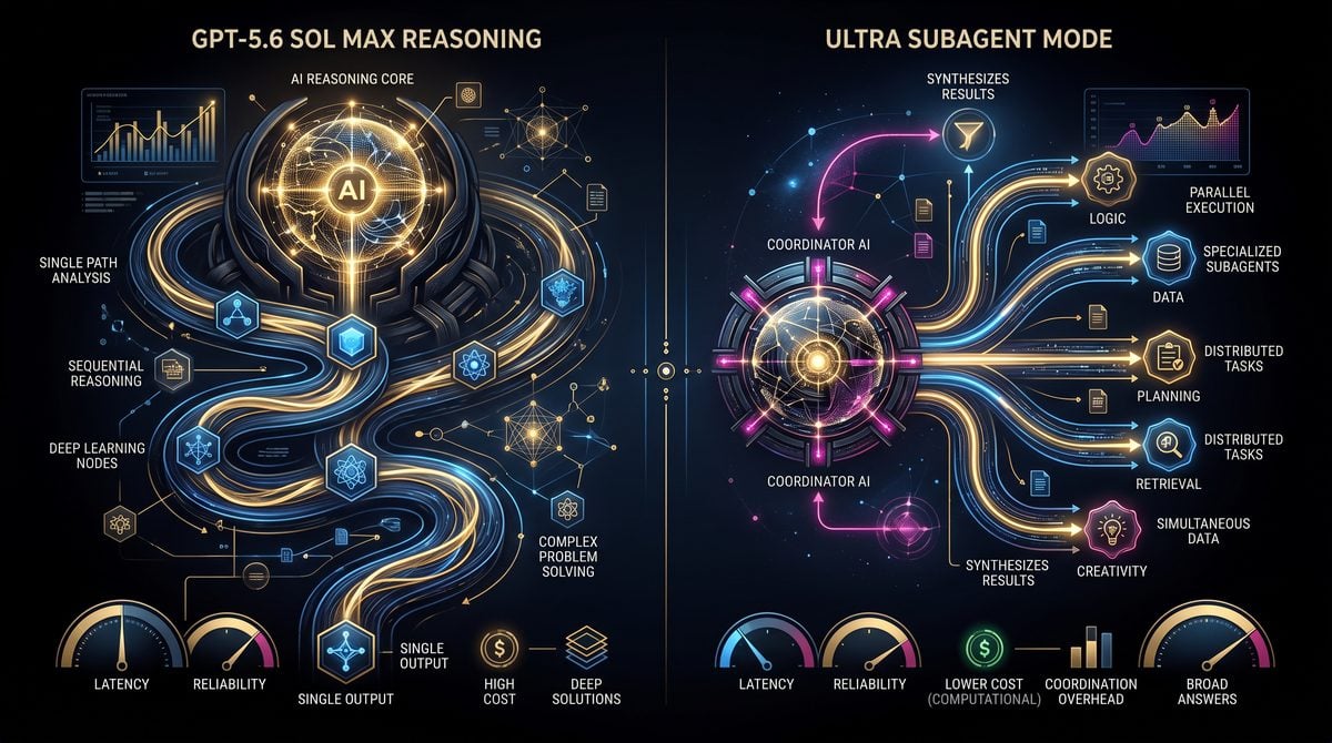 GPT-5.6 Sol Ultra vs Max Reasoning: Subagent Architecture, Cost, Latency, and Workload Selection